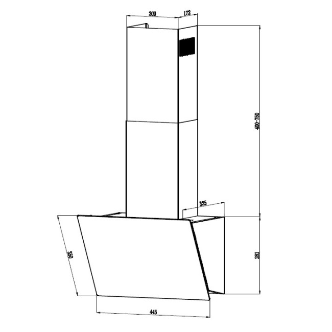 Вытяжка Hebermann HBKH 45.6 W