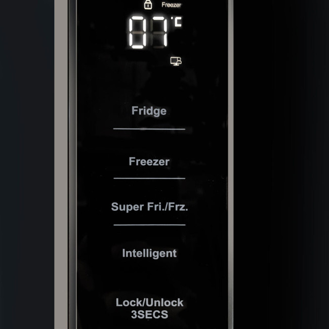 Холодильник Side by Side Ginzzu NFI-5212 Black glass