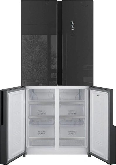 Холодильник WEISSGAUFF WCD 450 Inox Glass NoFrost Inverter Холодильник WEISSGAUFF WCD 450 Inox Glass NoFrost Inverter