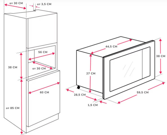 Встраиваемая микроволновая печь Simfer MD2210