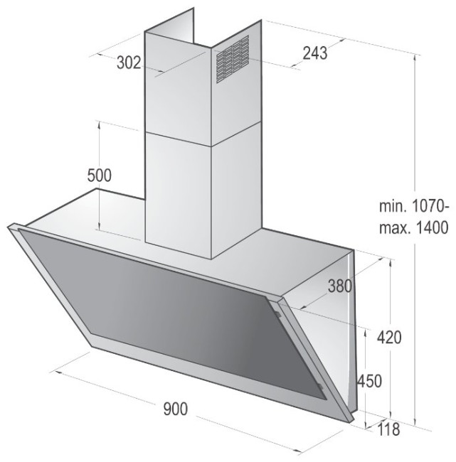 Каминная вытяжка Gorenje GHV 93 B