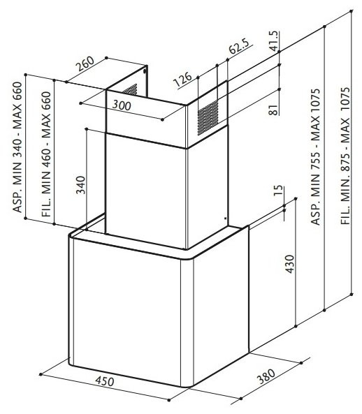 Каминная вытяжка Faber LITHOS EG6 BK A45