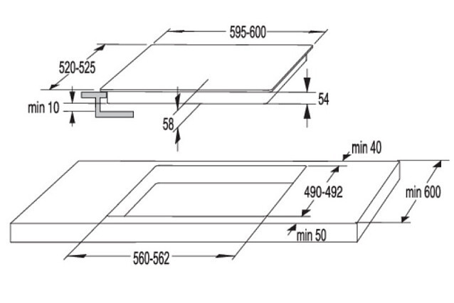 Встраиваемая индукционная варочная панель Korting HI 64044 B