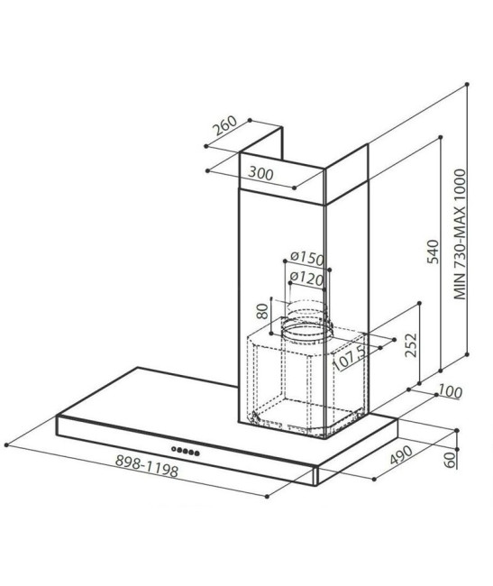 Каминная вытяжка Faber Stilo SRM DX/SP A90 (325.0518.928)