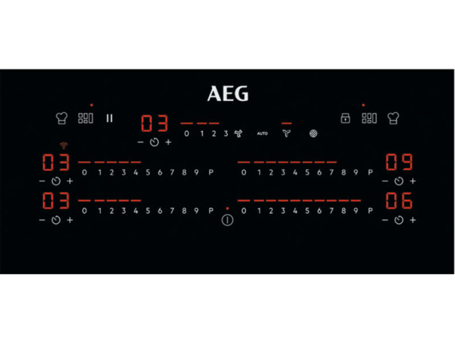 Индукционная варочная панель со встроенной вытяжкой AEG CCE84779CB Индукционная варочная панель со встроенной вытяжкой AEG CCE84779CB