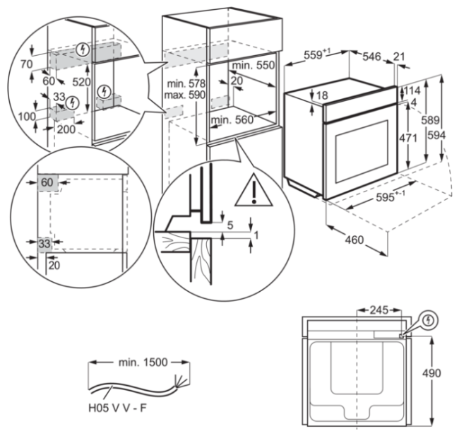 Электрический духовой шкаф Electrolux OKC8H31V