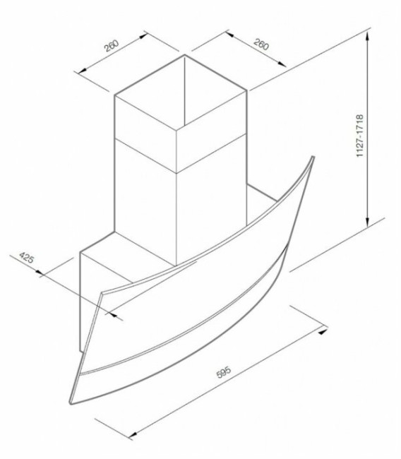 Каминная вытяжка GRAUDE DH 90.2 GE