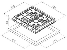 Газовая варочная панель TEKA EX 60.1 4G AI AL CI DR (40212215) Газовая варочная панель TEKA EX 60.1 4G AI AL CI DR (40212215)