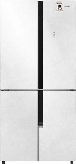 Холодильник WEISSGAUFF WCD 450 White Rock Glass NoFrost Inverter Холодильник WEISSGAUFF WCD 450 White Rock Glass NoFrost Inverter