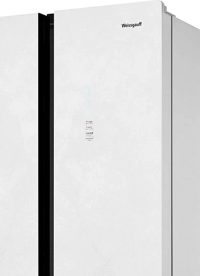 Холодильник WEISSGAUFF WCD 450 White Rock Glass NoFrost Inverter Холодильник WEISSGAUFF WCD 450 White Rock Glass NoFrost Inverter
