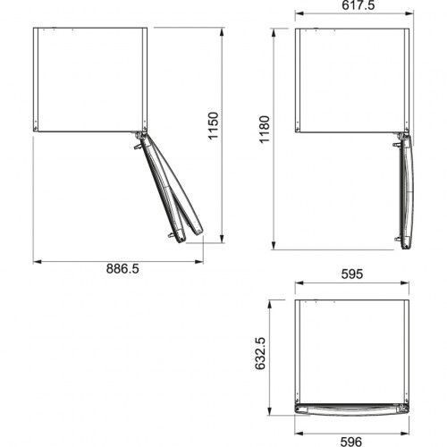 Холодильник FRANKE FCBF 340 NF LED XS A+ Холодильник FRANKE FCBF 340 NF LED XS A+