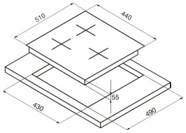 Варочная панель Korting HK 42031 BW Варочная панель Korting HK 42031 BW