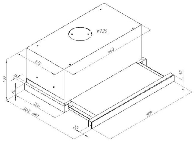 Встраиваемая вытяжка Gorenje DKF 6045 ST