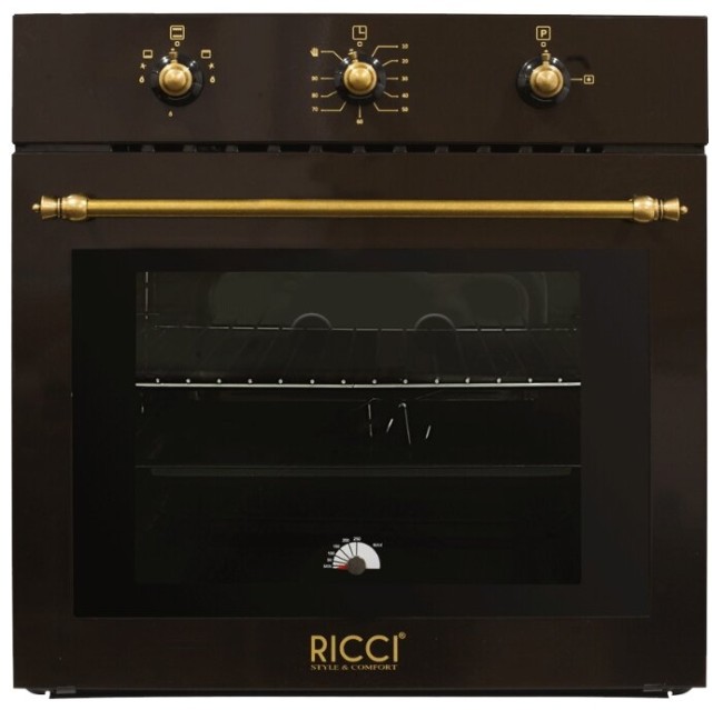 Встраиваемый газовый духовой шкаф RICCI RGO-620BR