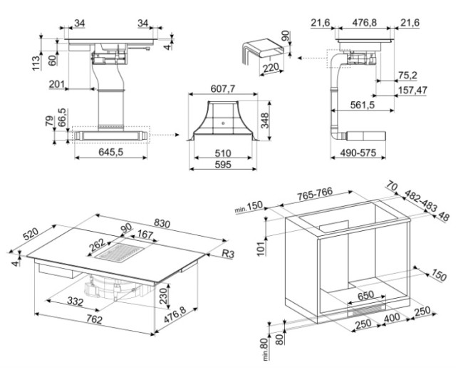 Электрическая варочная панель Smeg HOBD182DG