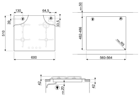 Газовая варочная панель smeg PV164B2