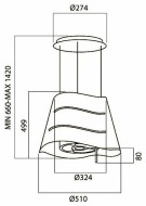 Каминная вытяжка Elica WAVE BK/F/51 Каминная вытяжка Elica WAVE BK/F/51