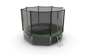 Батут Evo Jump External 12ft Green Lowernet + сетка Батут Evo Jump External 12ft Green Lowernet + сетка