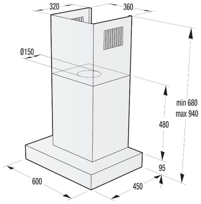 Каминная вытяжка Gorenje Infinity WHT68INB Каминная вытяжка Gorenje Infinity WHT68INB