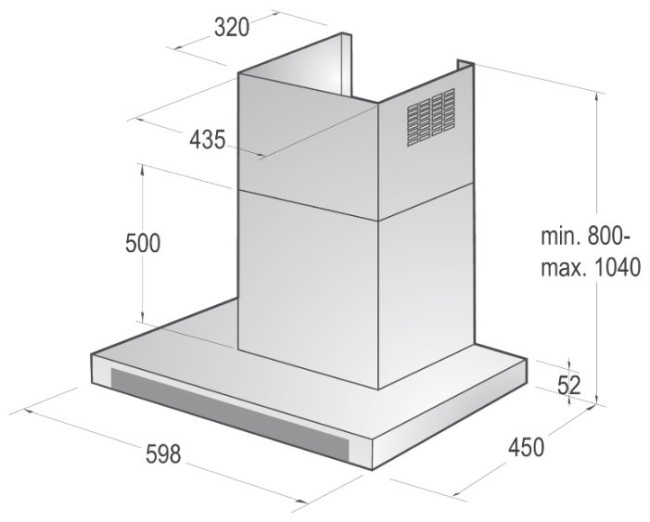 Каминная вытяжка Gorenje GHT 63 X Каминная вытяжка Gorenje GHT 63 X