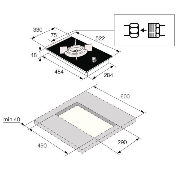 Газовая варочная панель Asko HG8313BGB1