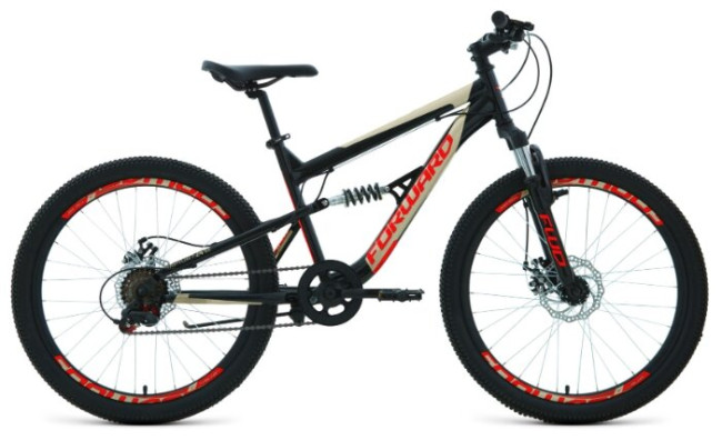 Подростковый горный (MTB) велосипед FORWARD Raptor 24 2.0 Disc (2020)