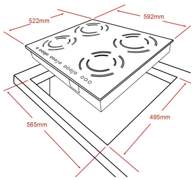Варочная панель Ginzzu HCI-407 Варочная панель Ginzzu HCI-407