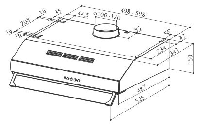 Подвесная вытяжка Faber 741 PB X A50 Подвесная вытяжка Faber 741 PB X A50