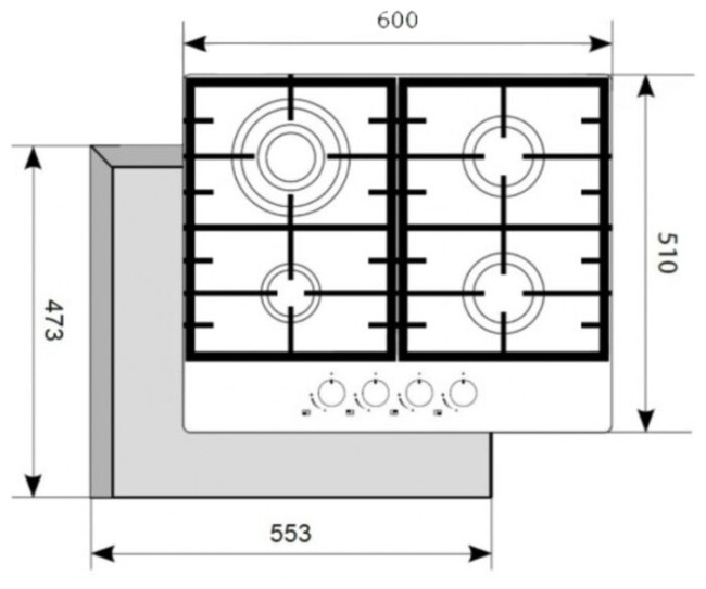 Газовая варочная панель AKPO PGA 604 SGC-T WH Газовая варочная панель AKPO PGA 604 SGC-T WH