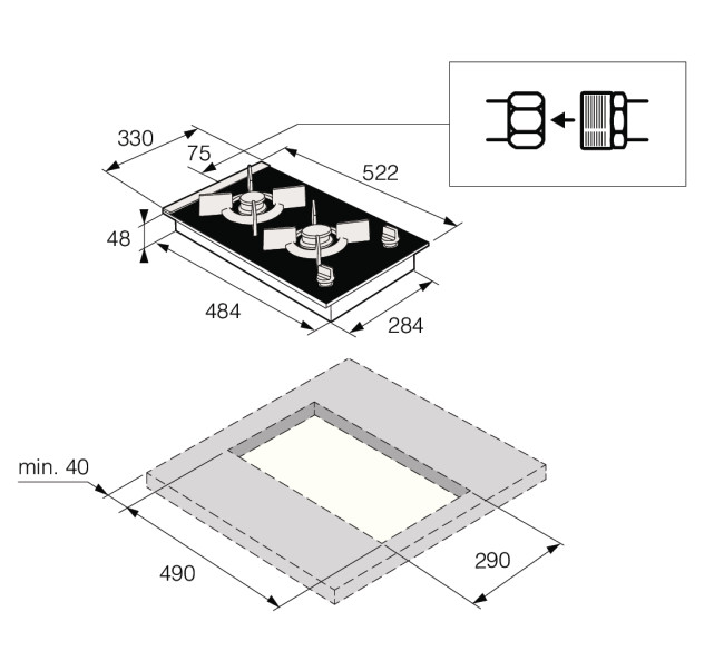Газовая варочная панель Asko HG8320BGB1