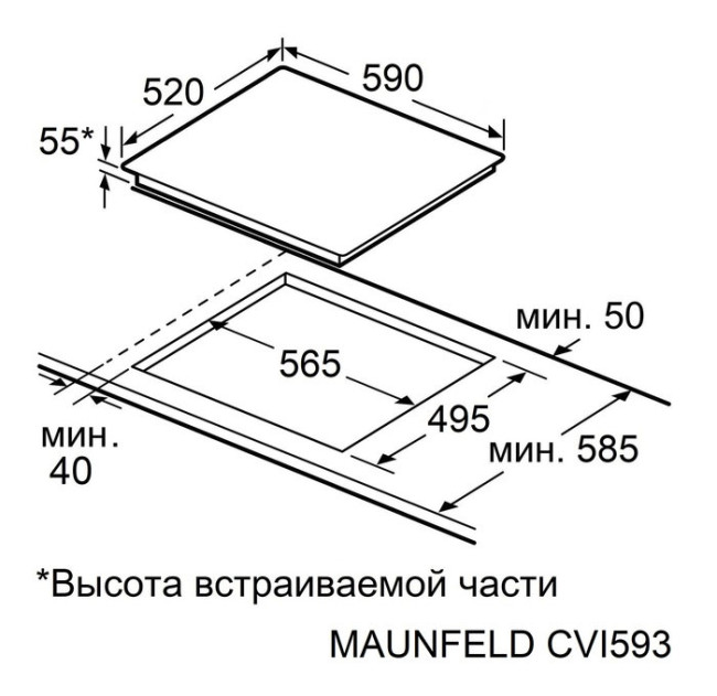 Электрическая варочная панель Maunfeld CVI593SBBK Inverter Электрическая варочная панель Maunfeld CVI593SBBK Inverter