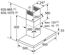 Каминная вытяжка Bosch DWB66DM50 Каминная вытяжка Bosch DWB66DM50