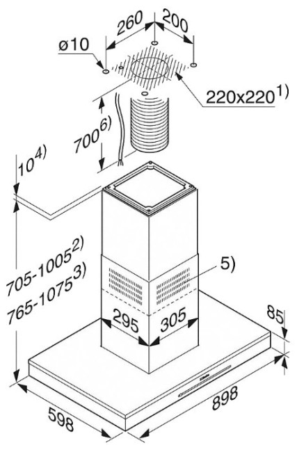 Каминная вытяжка Miele DA 6698 D OBSW