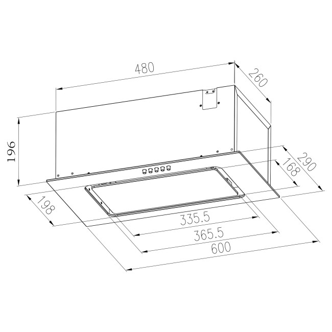 Встраиваемая вытяжка Meferi INBOX60BK Glass Ultra Встраиваемая вытяжка Meferi INBOX60BK Glass Ultra