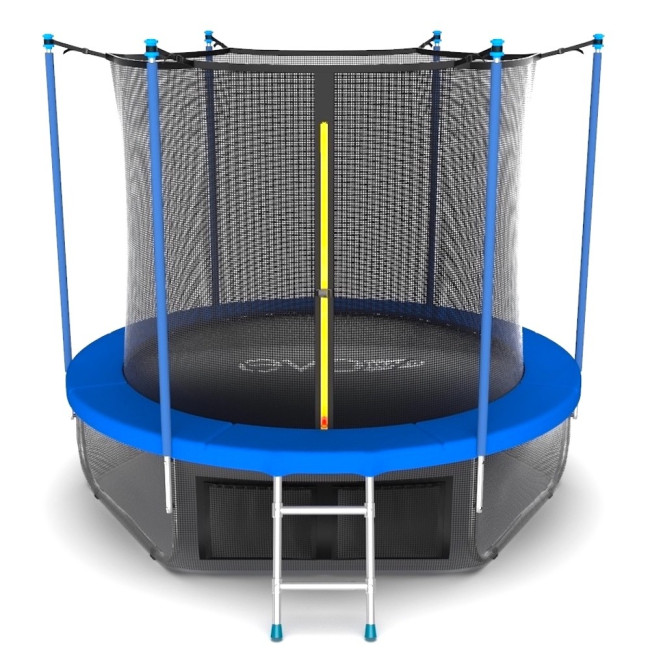 Батут Evo Jump Internal 10ft Sky с внутренняя сеткой, лестницей и нижней сетью