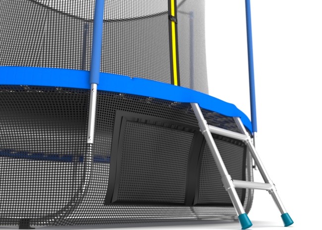 Батут Evo Jump Internal 10ft Sky с внутренняя сеткой, лестницей и нижней сетью