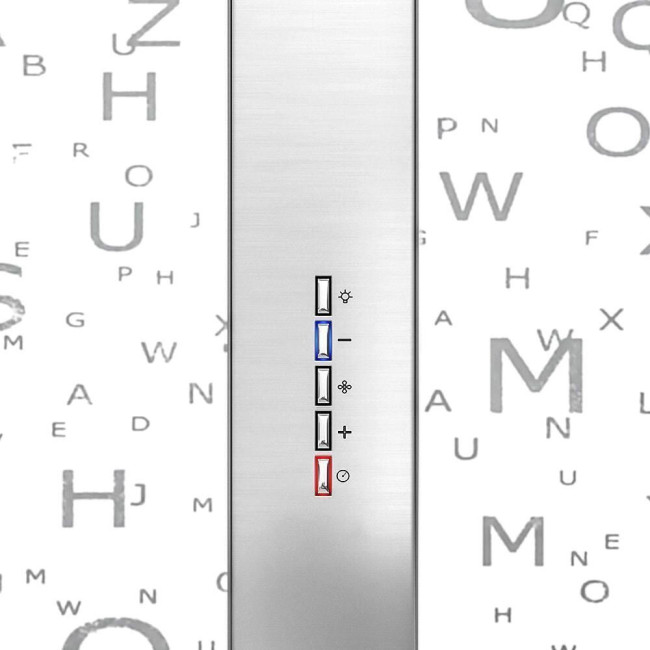 Каминная вытяжка Falmec Mirabilia 67 Alphabet vetro (800) ECP