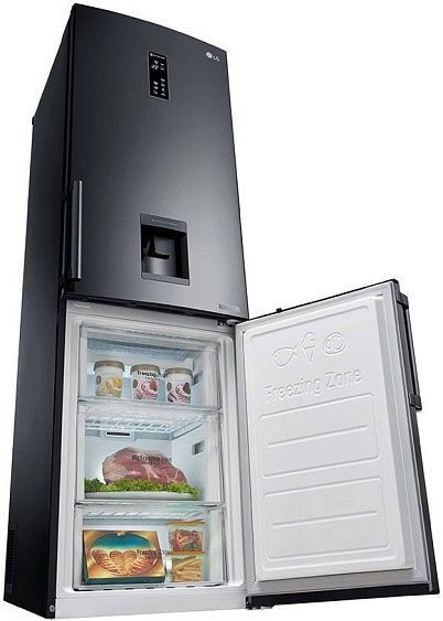 Холодильник LG GB-F59WBDZB черный