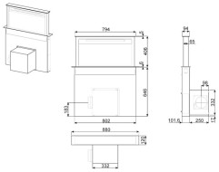 Встраиваемая вытяжка smeg KDD 90 VXBE