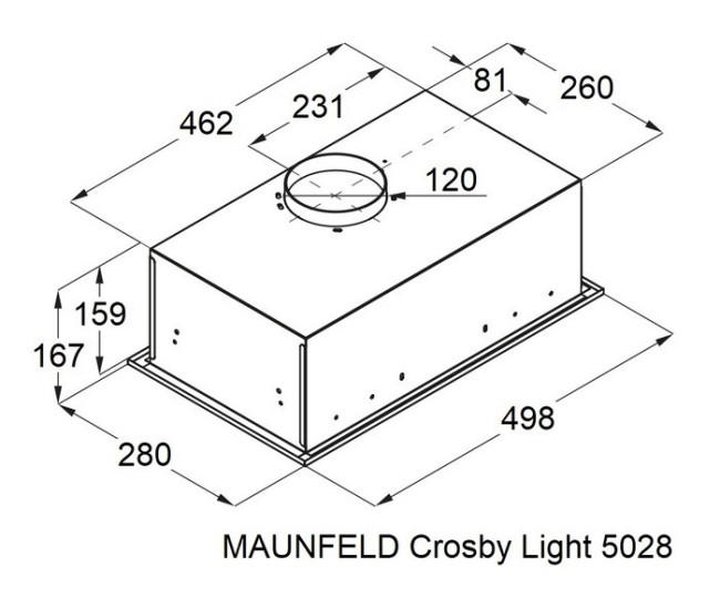 Встраиваемая вытяжка Maunfeld Crosby Light 5028 White
