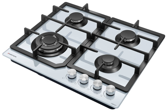 Газовая варочная панель Meferi MGH604WH GLASS COMFORT