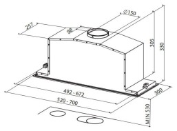 Встраиваемая вытяжка Faber Inca Lux Glass EG8 X/WH A70 Встраиваемая вытяжка Faber Inca Lux Glass EG8 X/WH A70