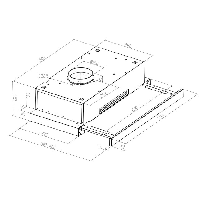 Встраиваемая вытяжка Meferi SLIDEBOX60WH Light Встраиваемая вытяжка Meferi SLIDEBOX60WH Light