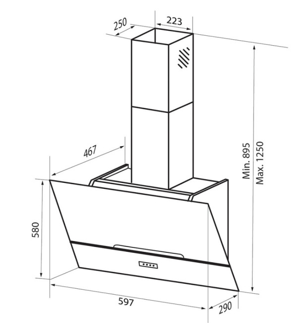 Каминная вытяжка Zigmund Shtain K 142.6 W Каминная вытяжка Zigmund Shtain K 142.6 W