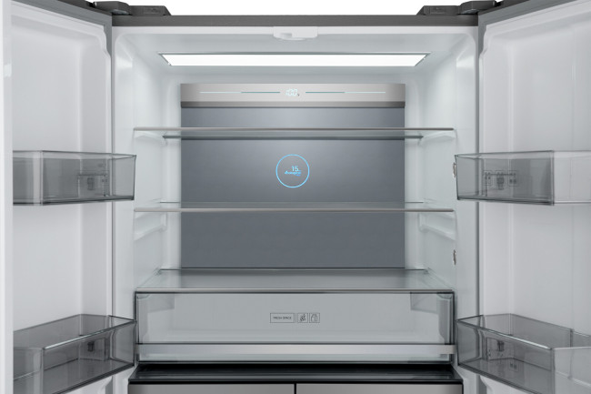 Холодильник Weissgauff WCD 590 Nofrost Inverter Premium Biofresh Blue Glass