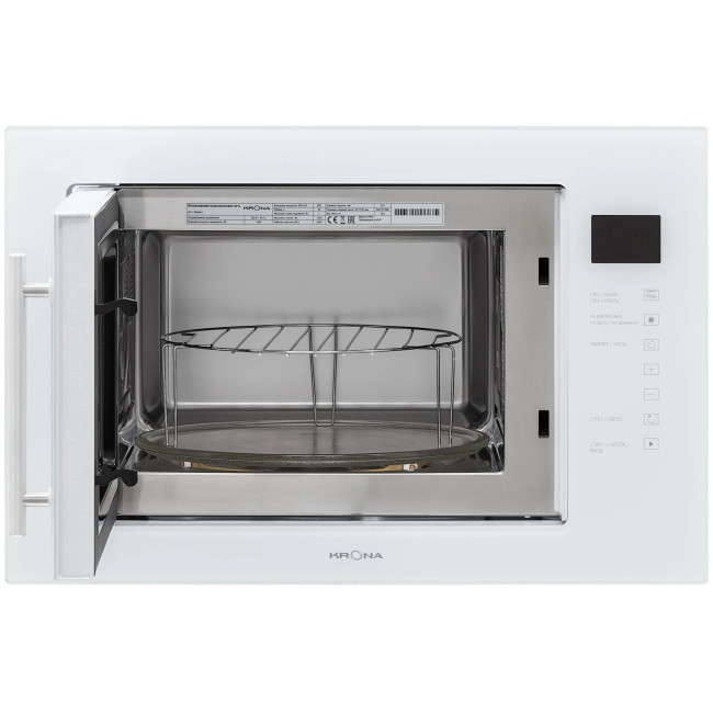 Встраиваемая микроволновая печь Krona Riflesso 60 WH V2 Встраиваемая микроволновая печь Krona Riflesso 60 WH V2