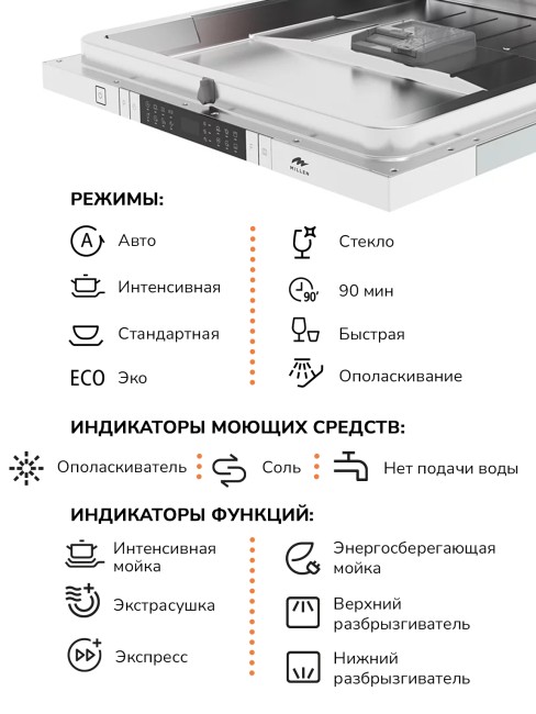 Встраиваемая посудомоечная машина Millen MDW 603