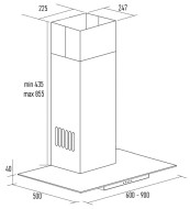 Каминная вытяжка Kuppersberg Lora 90 X 4HPB