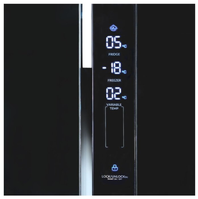 Холодильник Ginzzu NFK-475 Black glass Холодильник Ginzzu NFK-475 Black glass