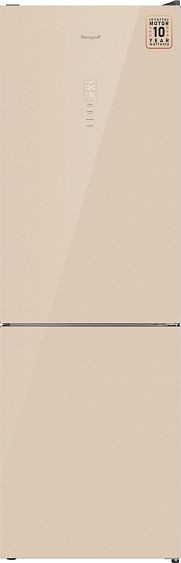 Холодильник WEISSGAUFF WRK 185 Total NoFrost Inverter Beige Glass